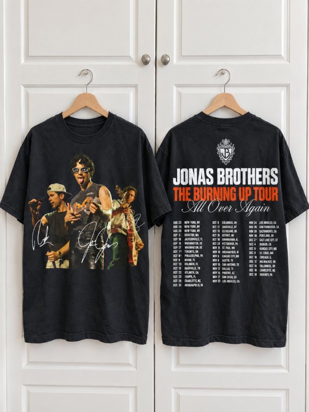 Jonas Brothers Burning Up All Over Again Tour 2026 T-shirt